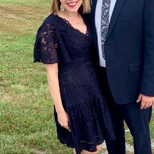 Navy Eliza j lace dress size 4